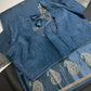 Teal Blue Pure Viscose Silk Zari Saree with Stitched Blouse - SR001092