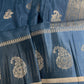 Teal Blue Pure Viscose Silk Zari Saree with Stitched Blouse - SR001092