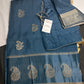Teal Blue Pure Viscose Silk Zari Saree with Stitched Blouse - SR001092
