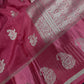 Pink Pure Viscose Silk Zari Saree with Stitched Blouse - SR001093
