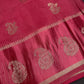 Pink Pure Viscose Silk Zari Saree with Stitched Blouse - SR001093