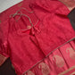 Pink Pure Viscose Silk Zari Saree with Stitched Blouse - SR001093