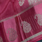 Pink Pure Viscose Silk Zari Saree with Stitched Blouse - SR001093