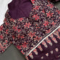 Dola Silk Ajarakh Plum Saree - 