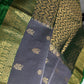 Dharamavaram Pattu Grey Green Saree - 