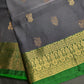 Dharamavaram Pattu Grey Green Saree - 