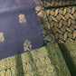 Dharamavaram Pattu Grey Green Saree - 
