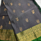 Dharamavaram Pattu Grey Green Saree - 
