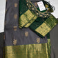 Dharamavaram Pattu Grey Green Saree - 