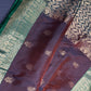Dharamavaram Pattu Brown Green Saree - 