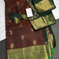 Dharamavaram Pattu Brown Green Saree - 