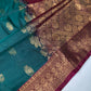 Dharamavaram Pattu Green Magenta Saree - 