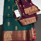 Dharamavaram Pattu Green Magenta Saree - 