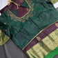 Dharamavaram Pattu Plum Green  Saree - 