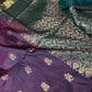 Dharamavaram Pattu Plum Green  Saree - 