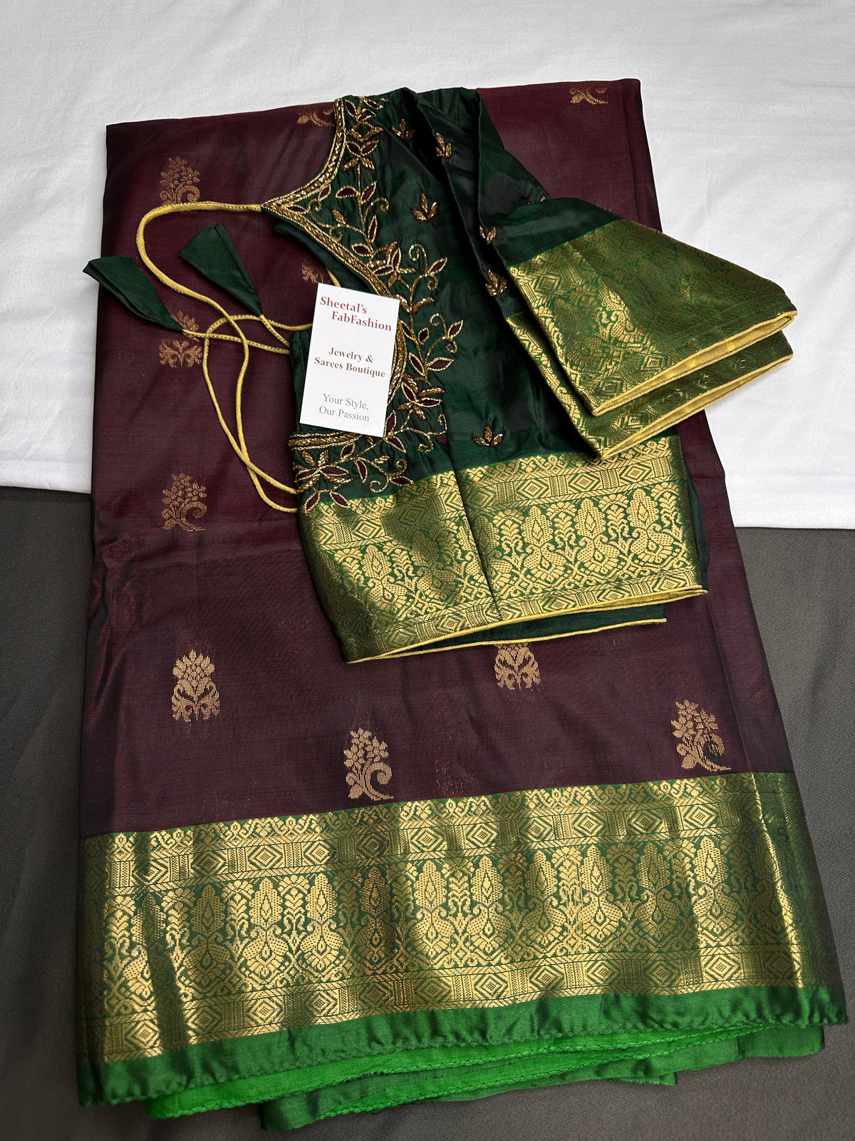 Dharamavaram Pattu Plum Green  Saree - 