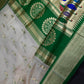 Semi Gadwal Silk Paithani White Red Saree - SR001103