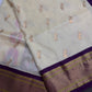 Semi Gadwal Silk Paithani Off White Purple Saree - SR001105
