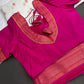Semi Gadwal Silk Paithani White Pink Saree - SR001106