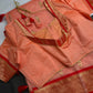 Semi Gadwal Silk Paithani Peach Red Chanderi Saree - SR001107