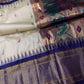 Semi Gadwal Silk Paithani Cream Purple Saree - SR001108