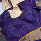Semi Gadwal Silk Paithani Cream Purple Saree - SR001108