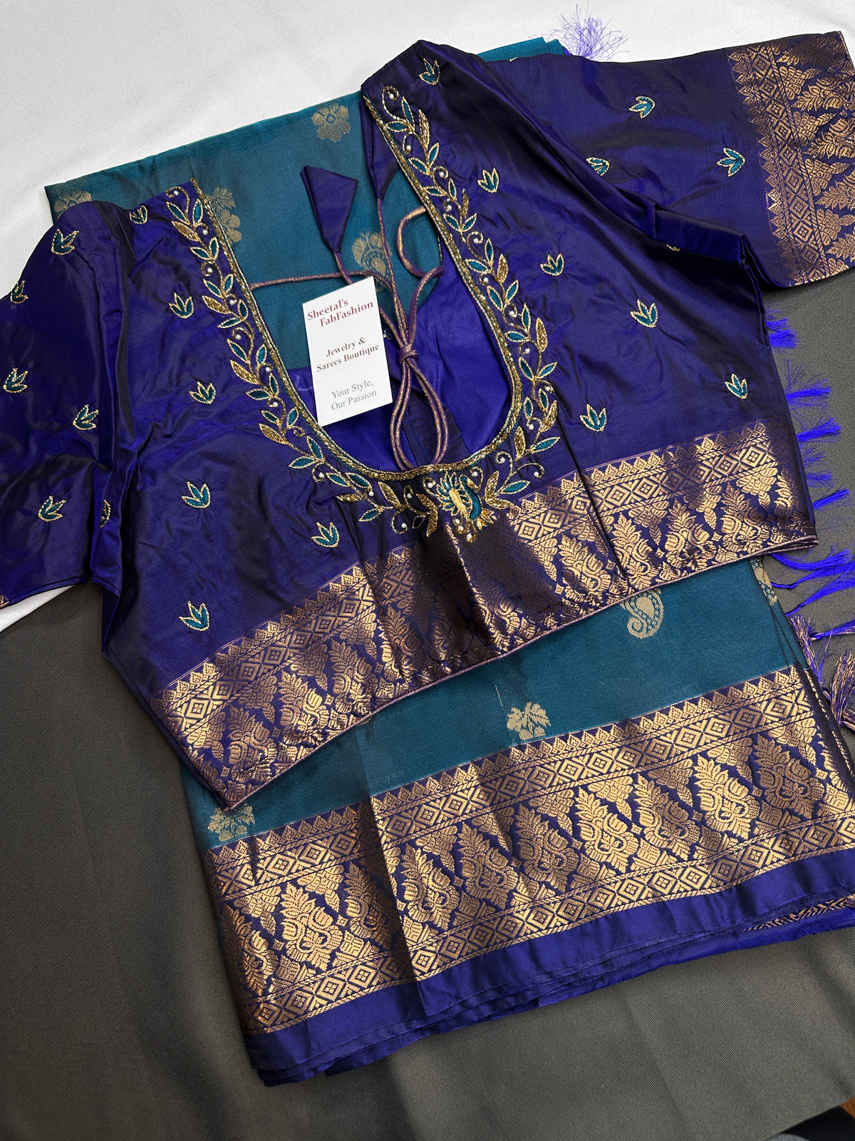 Dharmavaram Pattu Blue Semi Silk Saree - SR001110