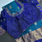 Dharmavaram Pattu Blue Semi Silk Saree - SR001110
