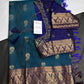 Dharmavaram Pattu Blue Semi Silk Saree - SR001110
