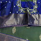 Dharmavaram Pattu Green Blue Semi Silk Saree - SR001111