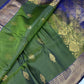 Dharmavaram Pattu Green Blue Semi Silk Saree - SR001111