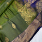 Dharmavaram Pattu Green Blue Semi Silk Saree - SR001111