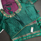 Handloom Pure Silk Mark Certified Purple Checked Saree - SR001112