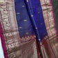 Kanchi Border Vintage Dharamvaram Blue Silk Saree - SR001113