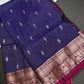 Kanchi Border Vintage Dharamvaram Blue Silk Saree - SR001113
