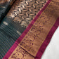 Kanchi Border Vintage Dharamvaram Green Silk Saree - SR001114