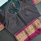 Kanchi Border Vintage Dharamvaram Green Silk Saree - SR001114