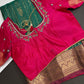 Dharmavaram Pattu Green Pink Semi Silk Saree - SR001115