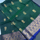 Dharmavaram Pattu Green Blue Semi Silk Saree - SR001116