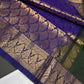 Dharmavaram Pattu Green Blue Semi Silk Saree - SR001116