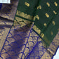 Dharmavaram Pattu Green Blue Semi Silk Saree - SR001116