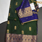 Dharmavaram Pattu Green Blue Semi Silk Saree - SR001116