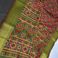 Pink Green Patola Ikkat Lightweight Silk Saree - SR001117