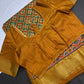 Mustard Green Patola Ikkat Lightweight Silk Saree - SR001118