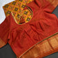 Mustard Orange Patola Ikkat Lightweight Silk Saree - SR001119