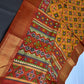Mustard Orange Patola Ikkat Lightweight Silk Saree - SR001119