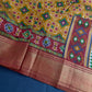 Mustard Orange Patola Ikkat Lightweight Silk Saree - SR001119