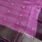 Pink Checks Butta Zari Weaving Raw Mango Saree | SR001120