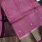 Pink Checks Butta Zari Weaving Raw Mango Saree | SR001120
