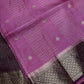 Pink Checks Butta Zari Weaving Raw Mango Saree | SR001120